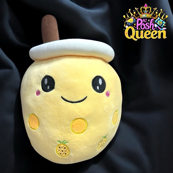 Other - Boba Plush Pineapples 🍍 Bubble Tea Plushie Pillow 14” Tall